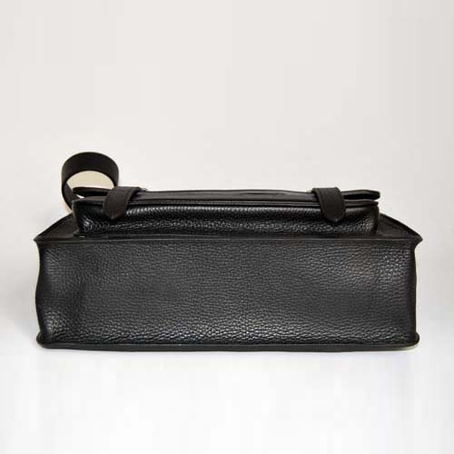 Replica Hermes Steve Togo Leather Messenger Bag Black 92112 - 1:1 Copy